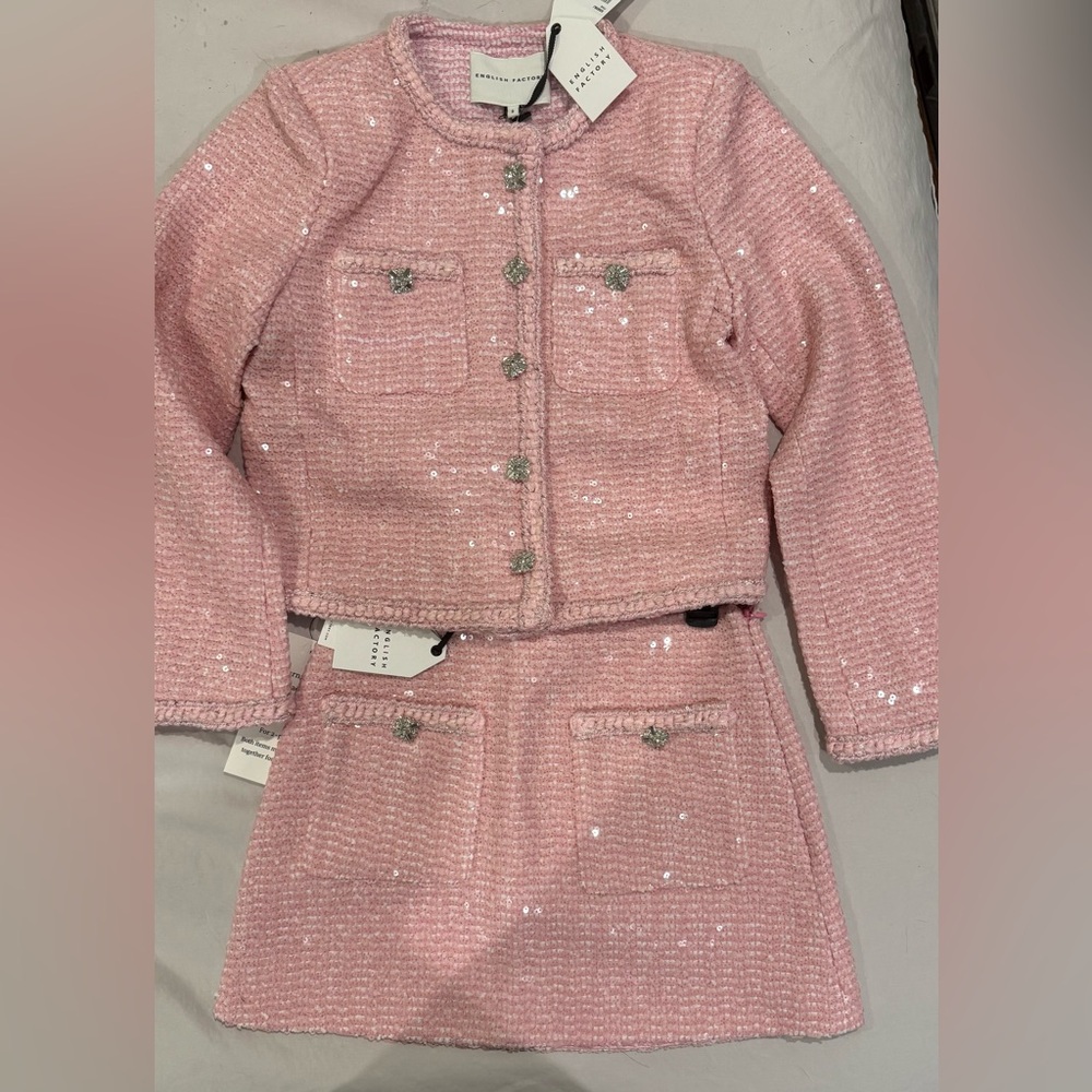 English Factory Robyn Rhinestone 2 piece suit.